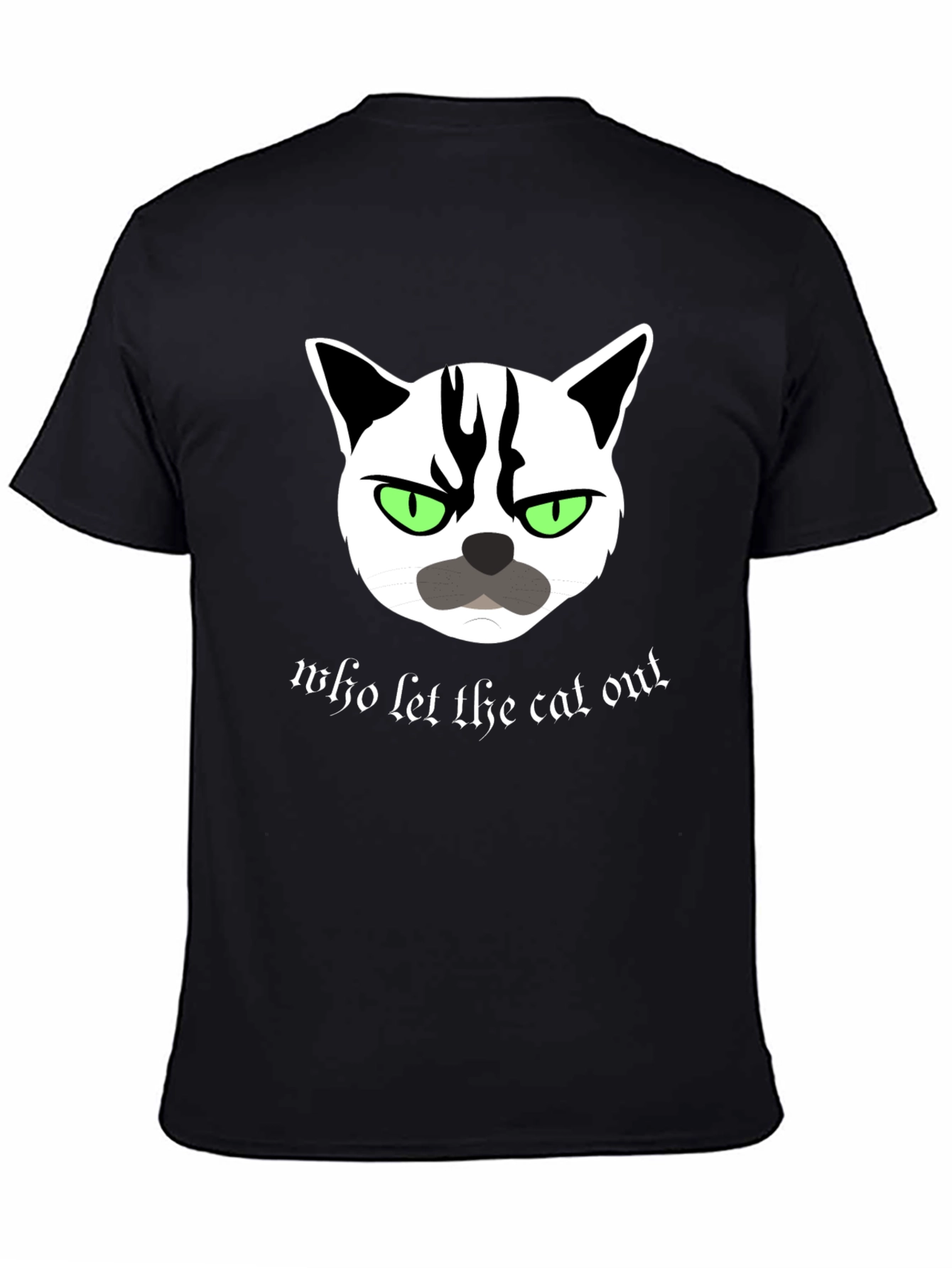 Grumpy Cat T-Shirt - Who Let The Cat Out?