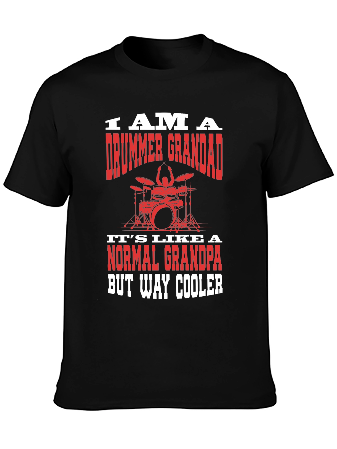 Drummer Grandad T-Shirt - Cool Grandpa Gift