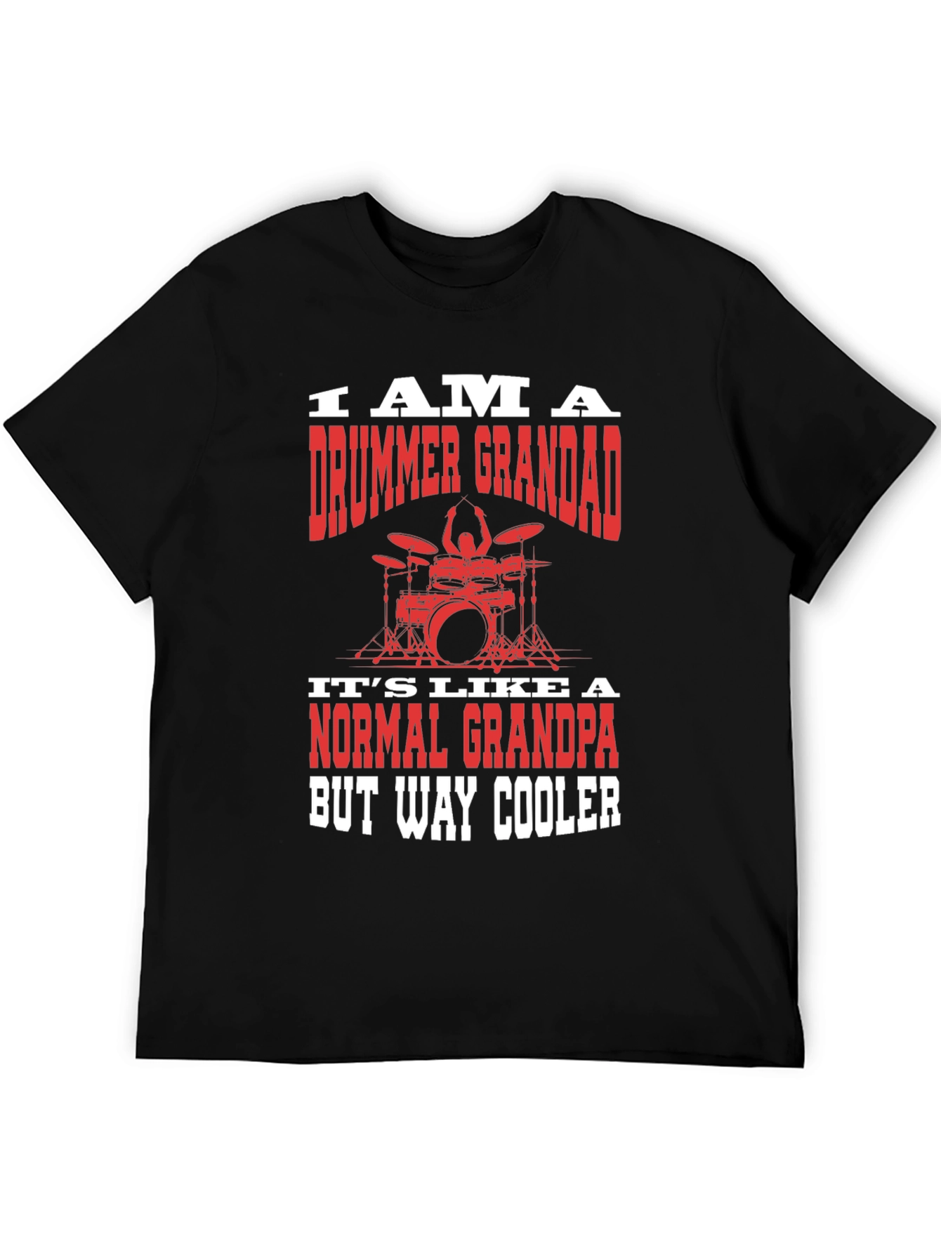 Drummer Grandad T-Shirt - Cool Grandpa Gift