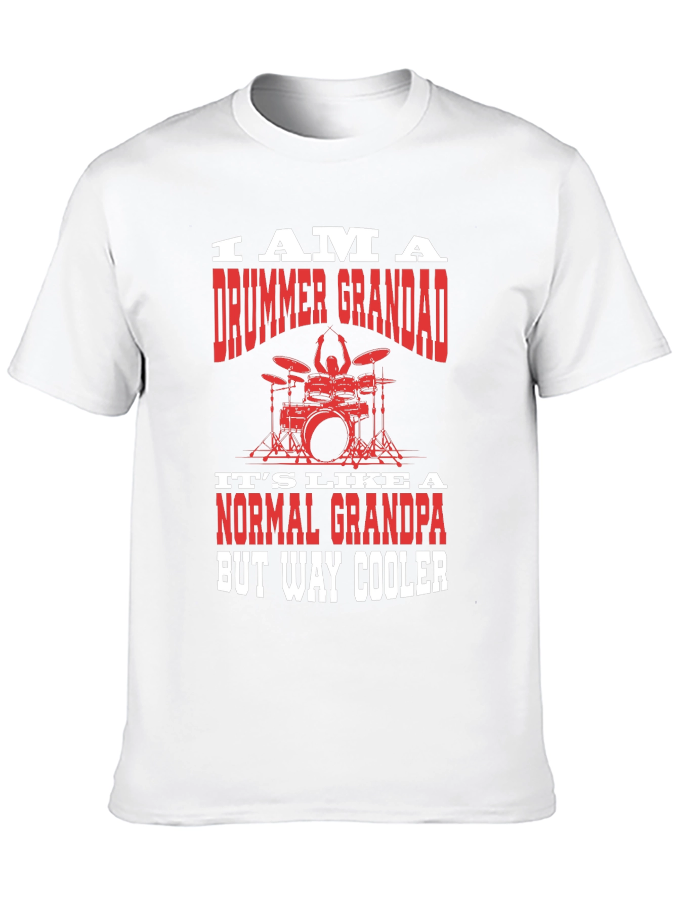 Drummer Grandad T-Shirt - Cool Grandpa Gift