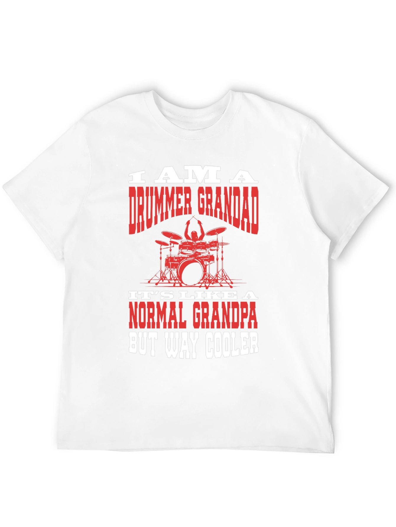 Drummer Grandad T-Shirt - Cool Grandpa Gift