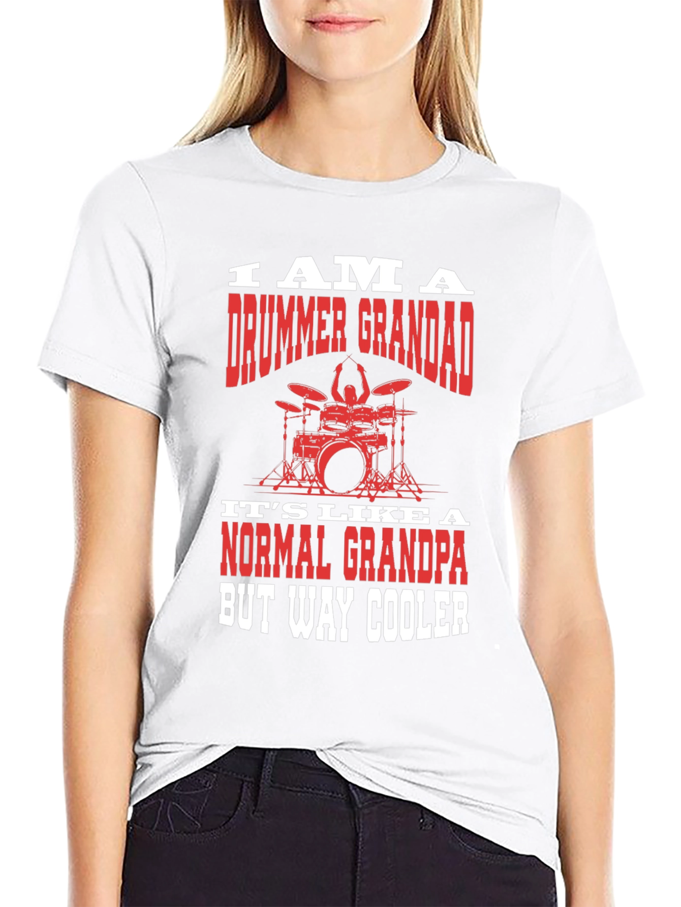 Drummer Grandad T-Shirt - Cool Grandpa Gift