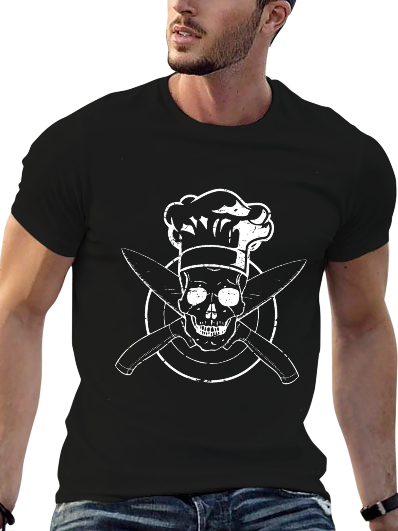 Chef Skull Graphic T-Shirt