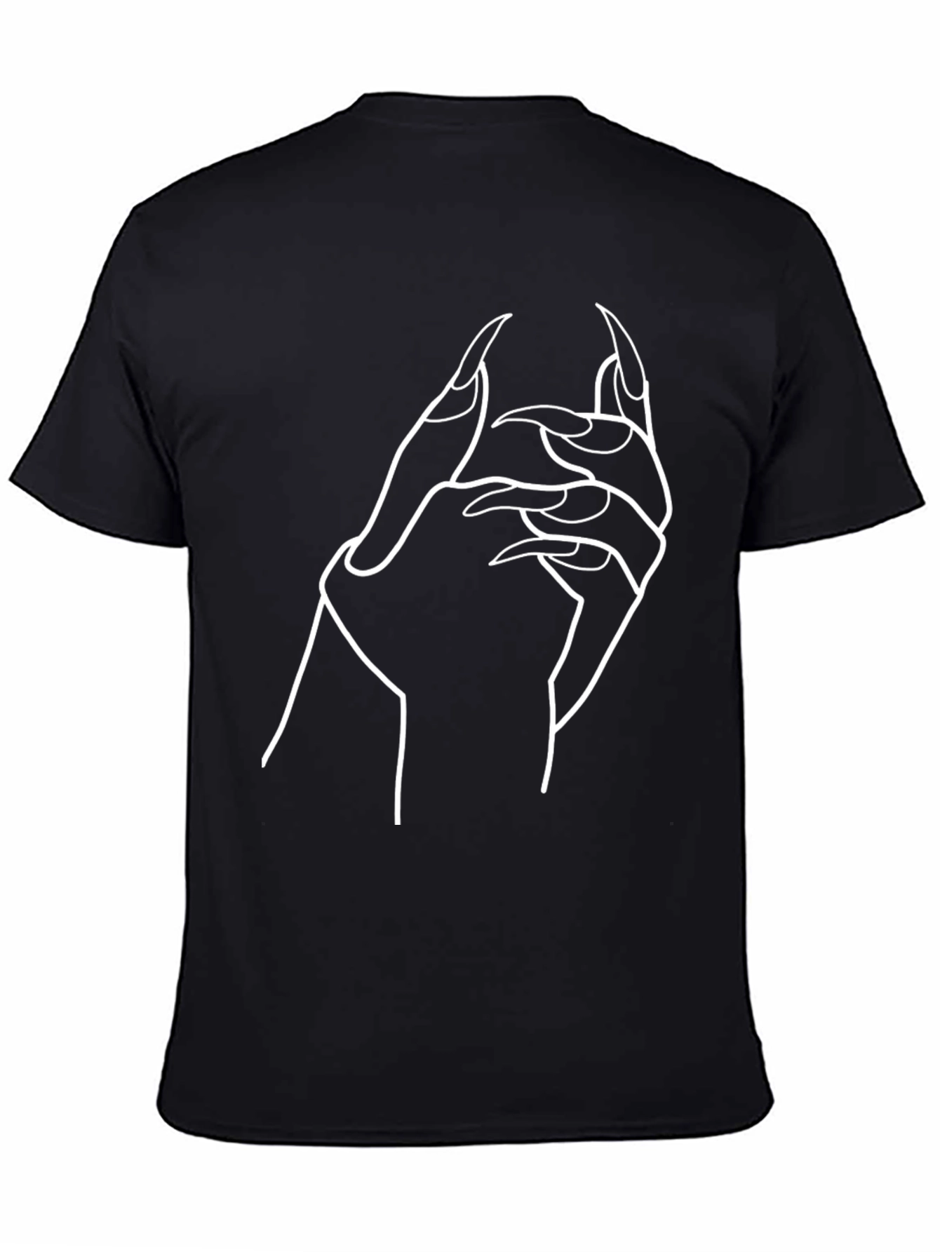 Gothic Hand Graphic Black T-Shirt