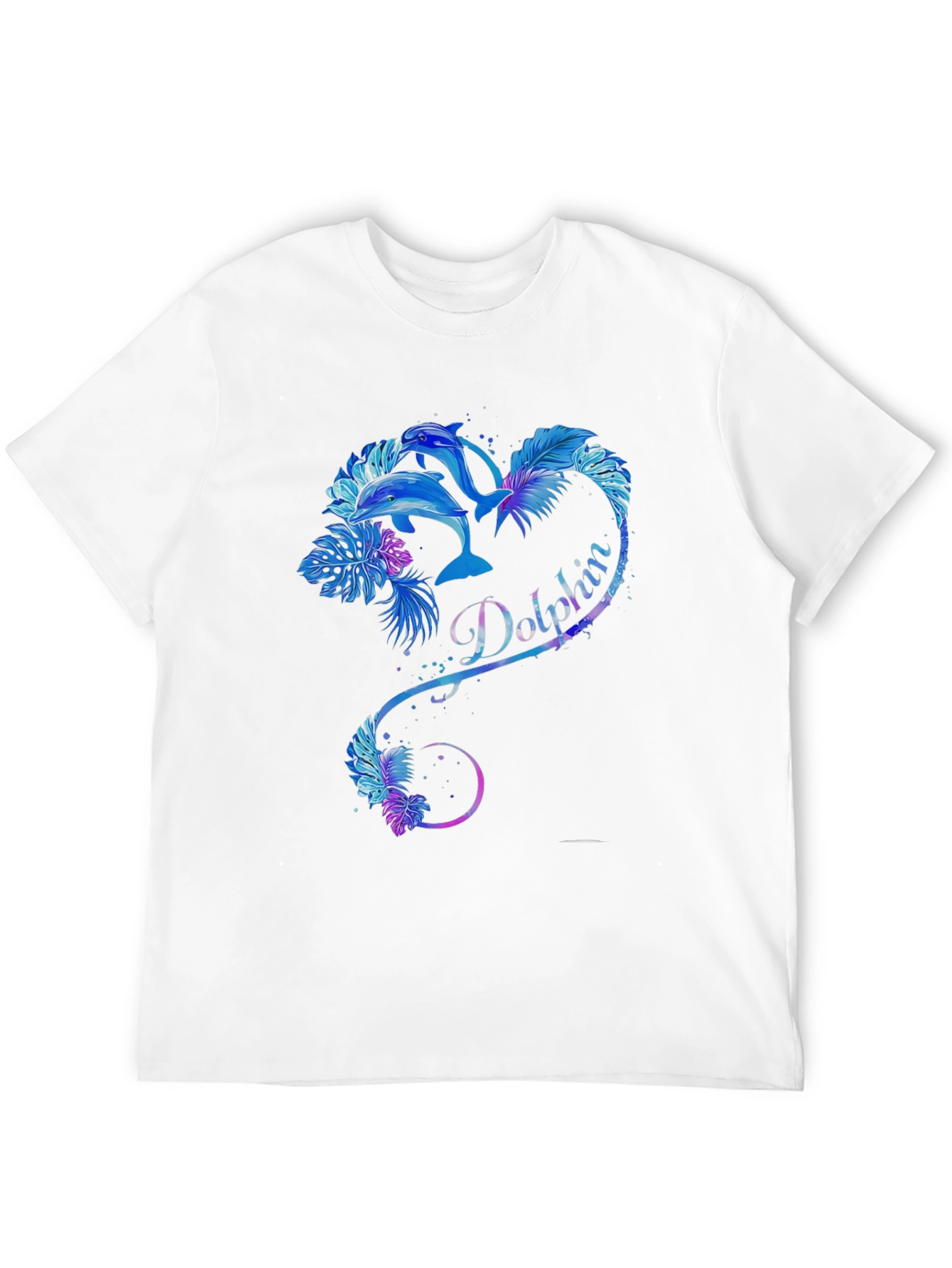 Dolphin Heart Graphic Tee - Black