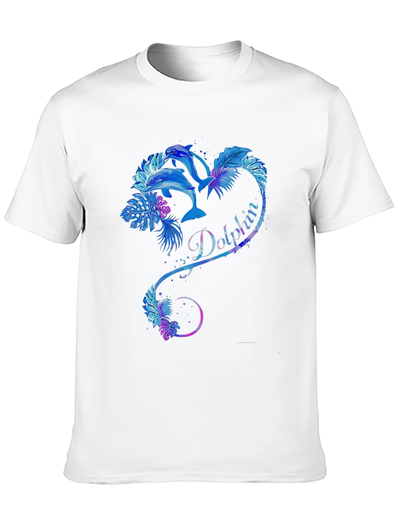 Dolphin Heart Graphic Tee - Black