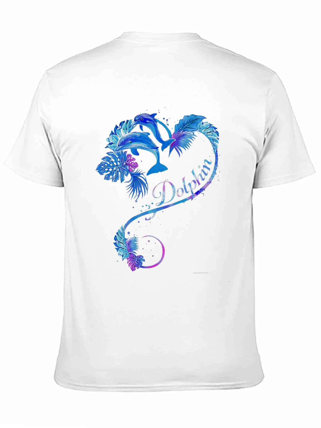 Dolphin Heart Graphic Tee - Black