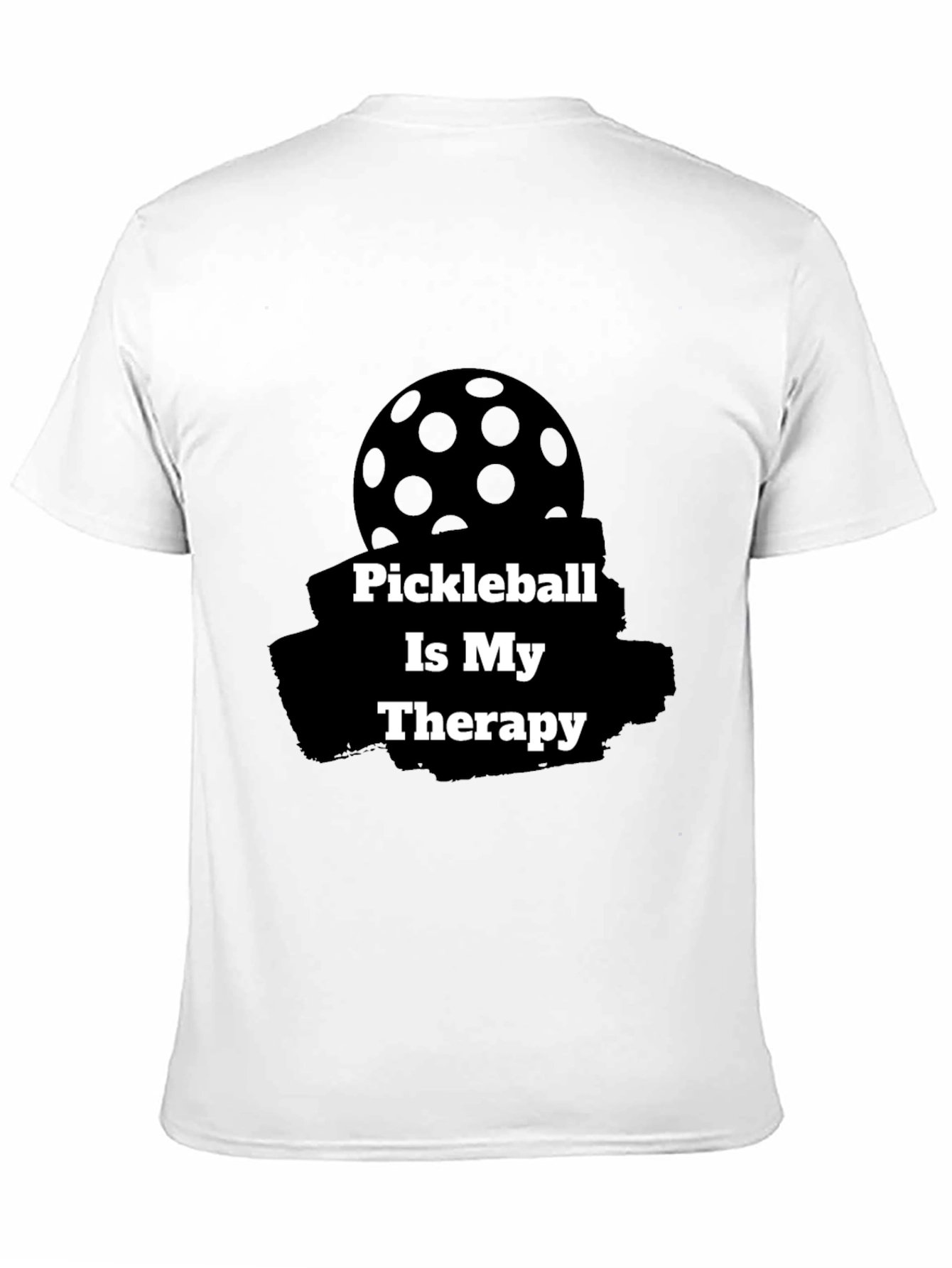 Pickleball Therapy T-Shirt - Black Graphic Tee