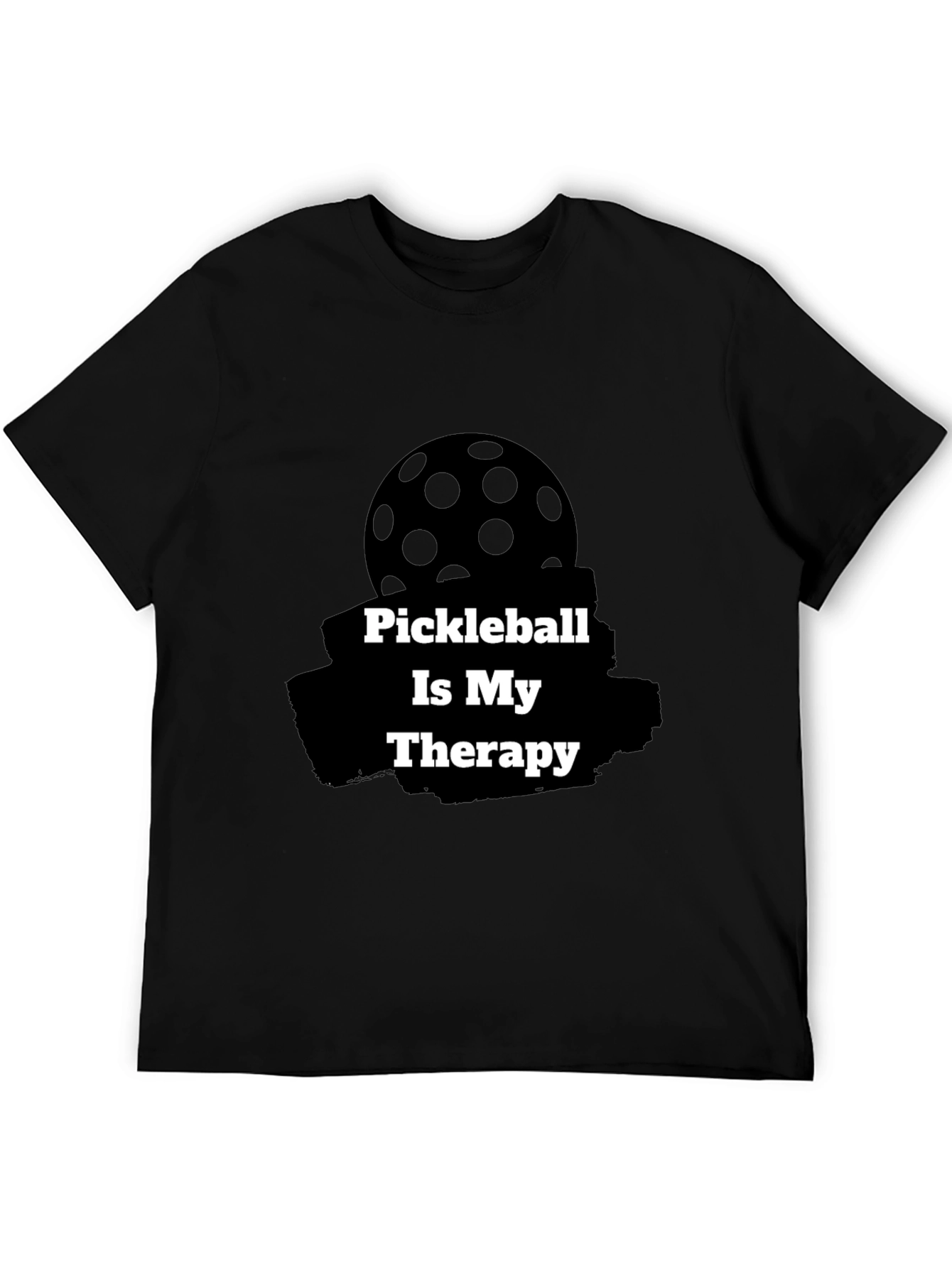 Pickleball Therapy T-Shirt - Black Graphic Tee