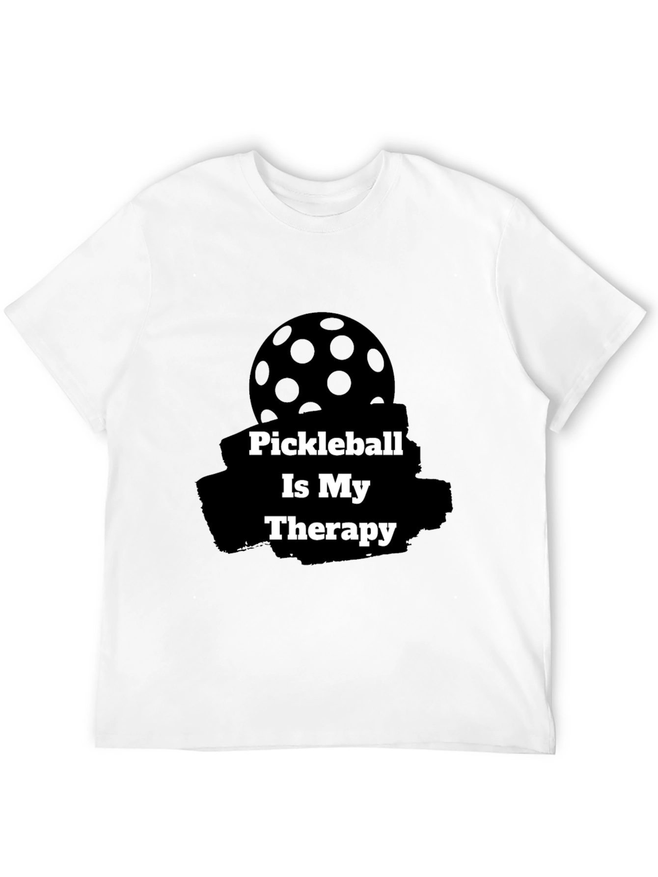 Pickleball Therapy T-Shirt - Black Graphic Tee