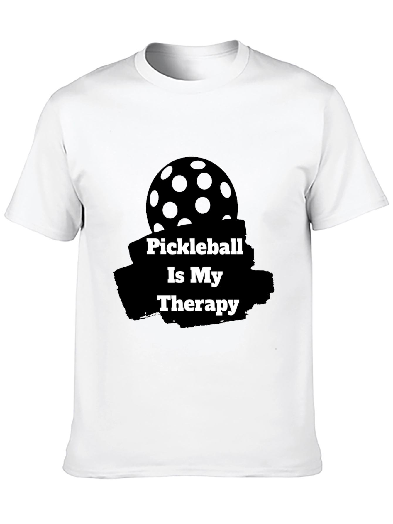 Pickleball Therapy T-Shirt - Black Graphic Tee