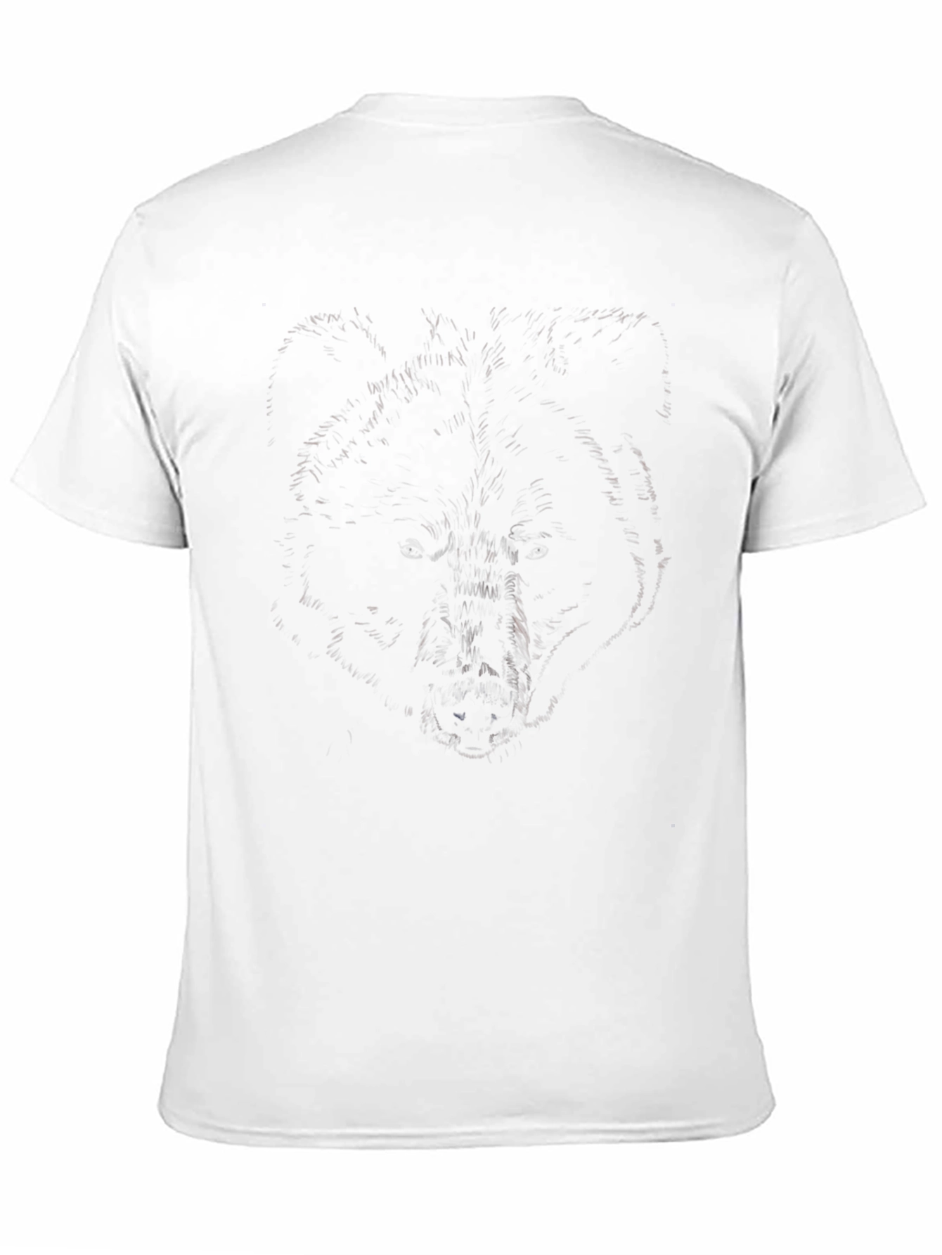 Mens Black Graphic Tee - Wolf Design