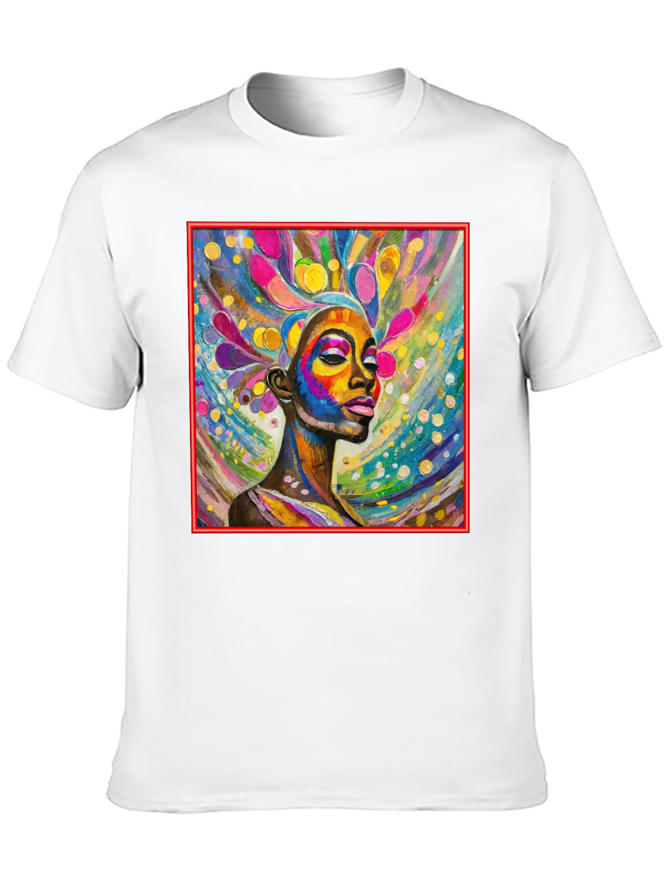 Vibrant Woman Art Black T-Shirt