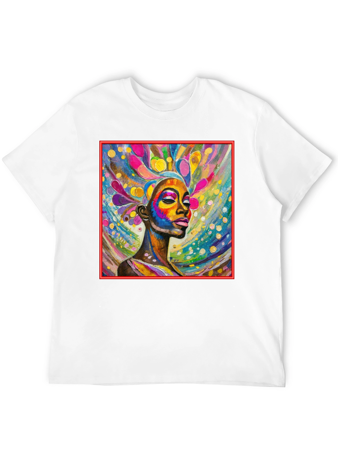 Vibrant Woman Art Black T-Shirt