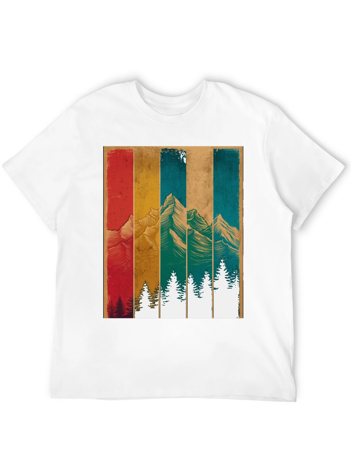 Retro Mountainscape Graphic Tee