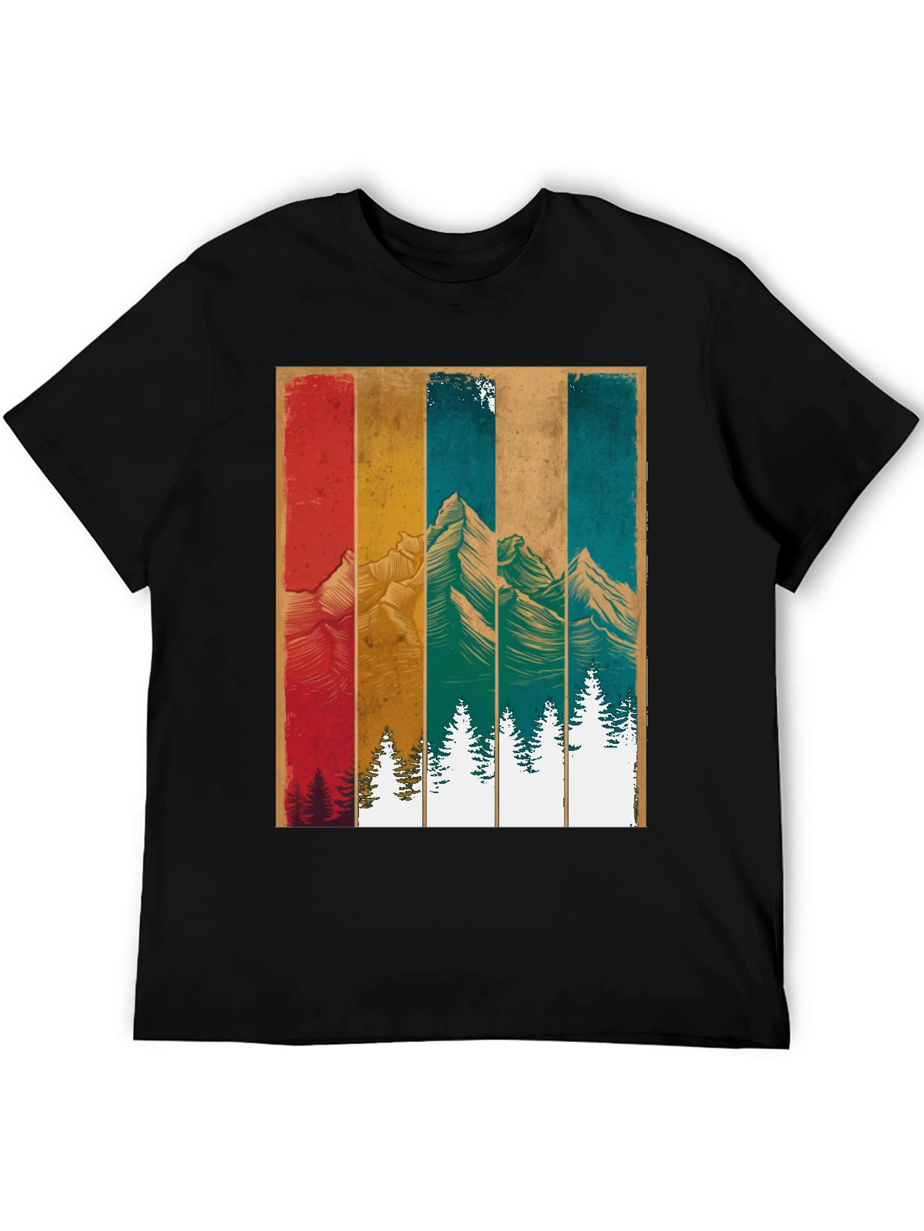 Retro Mountainscape Graphic Tee