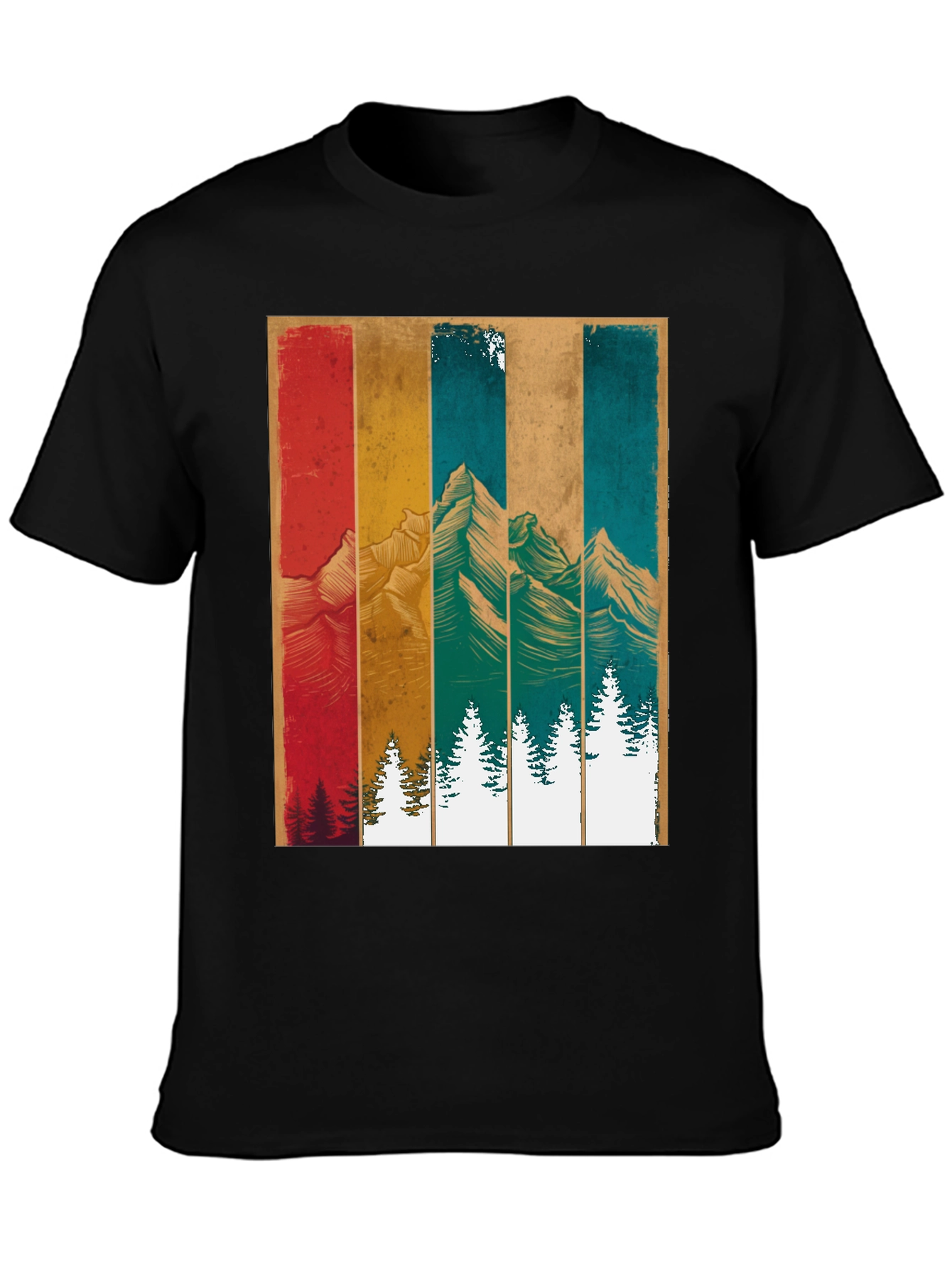 Retro Mountainscape Graphic Tee