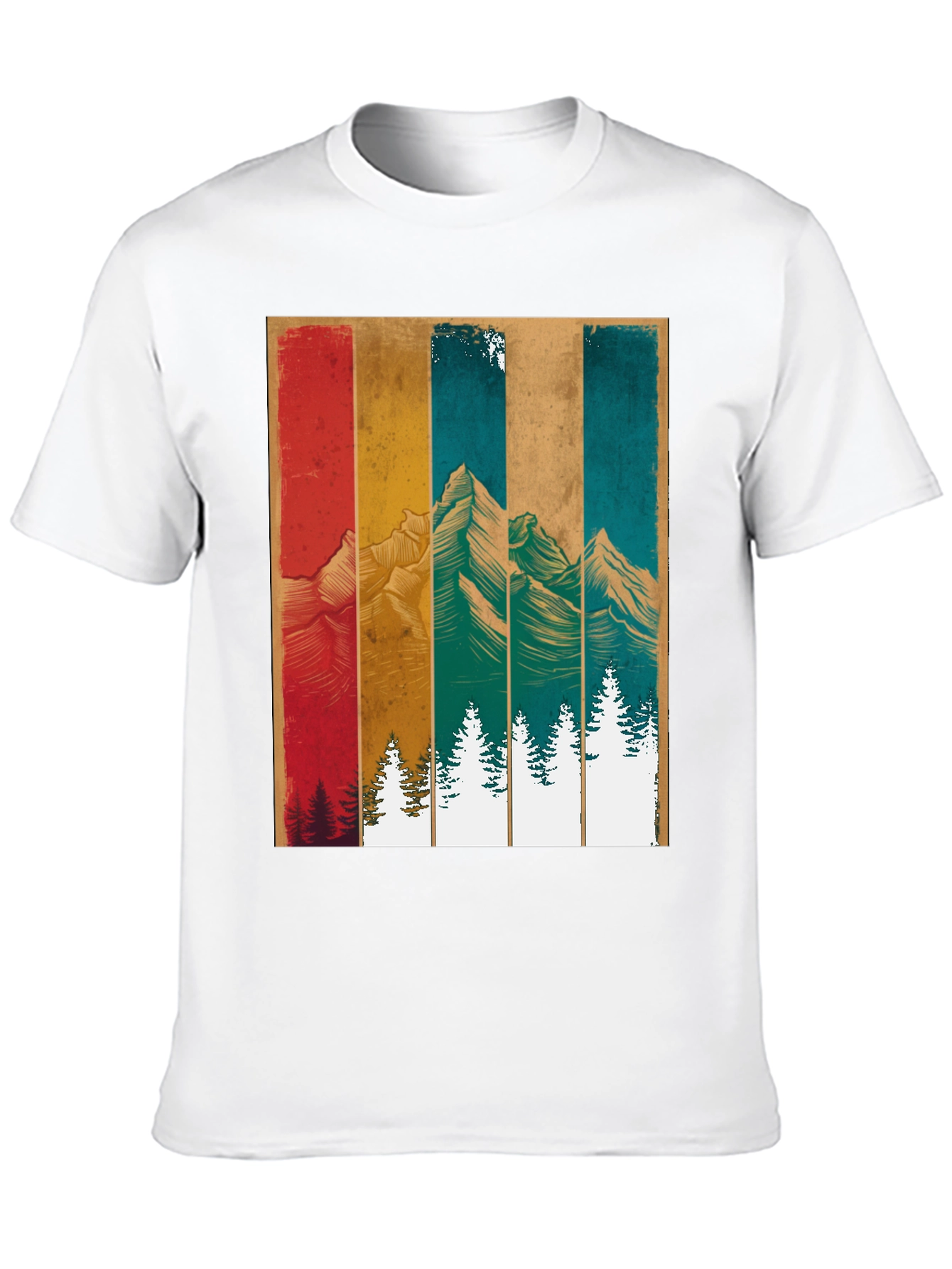 Retro Mountainscape Graphic Tee