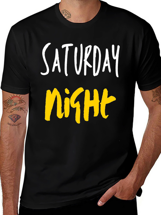 Saturday Night Graphic Tee - Casual Comfort