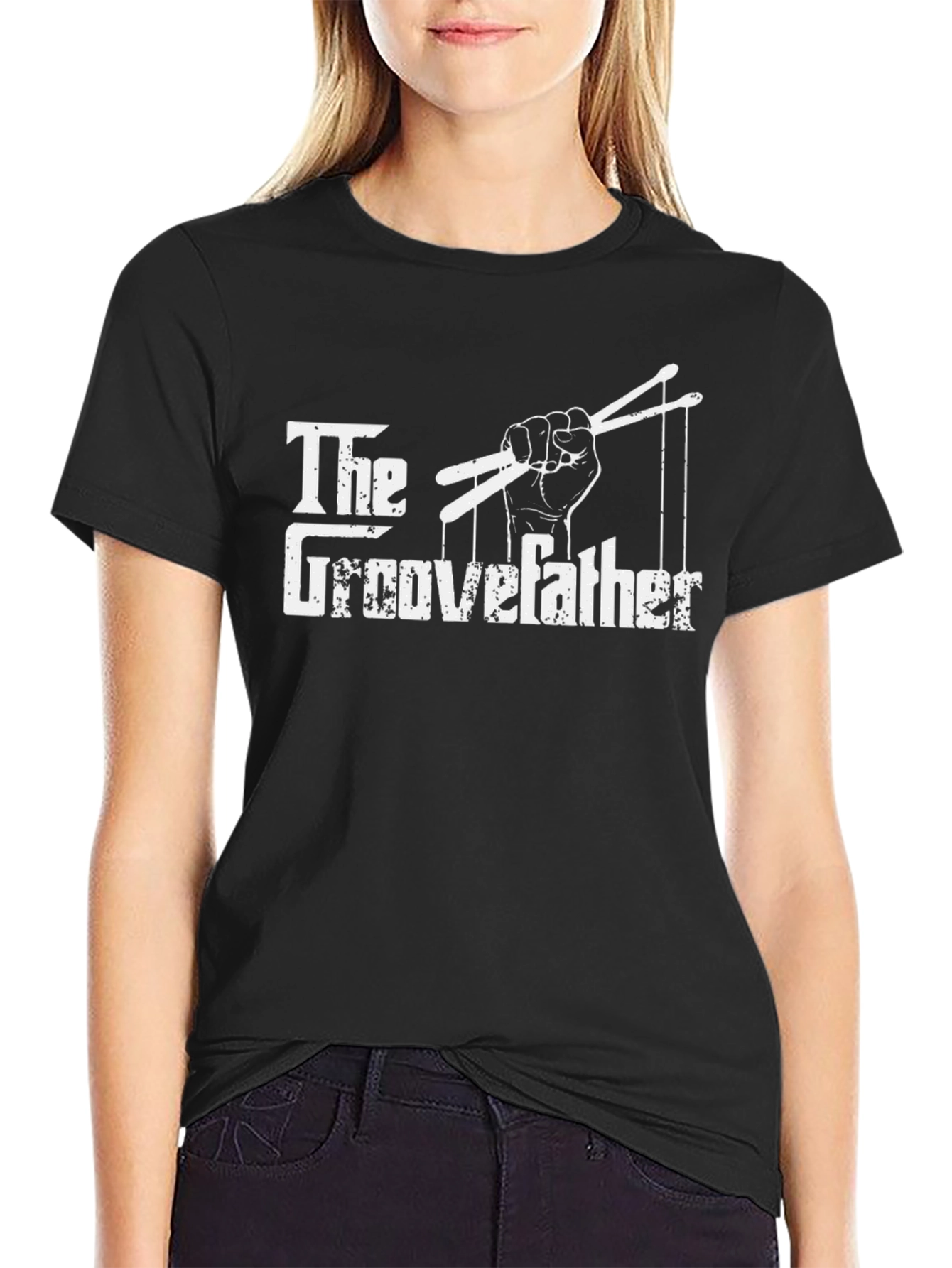 The Groovefather Drummer T-Shirt Black