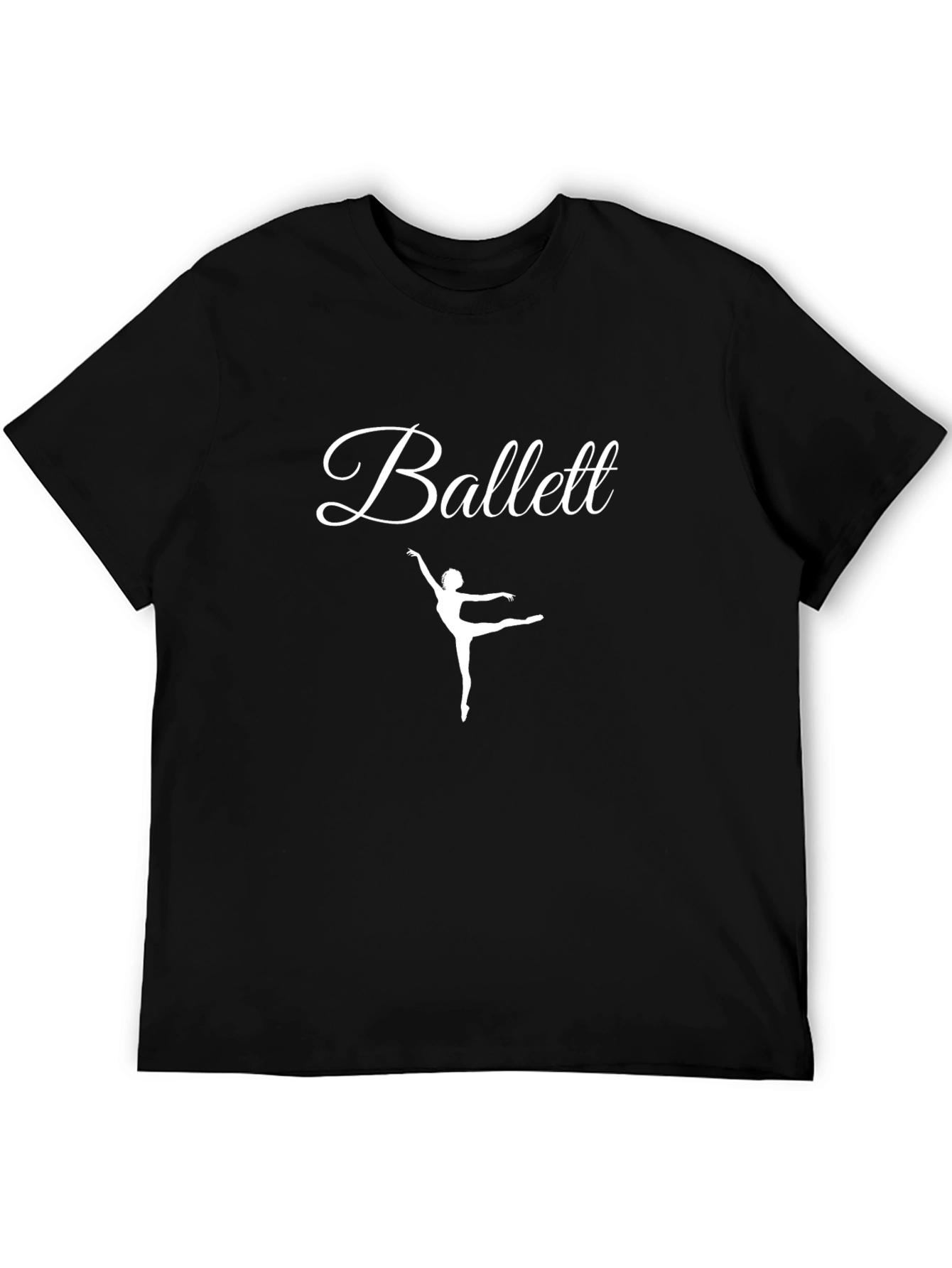 Ballet Dancer Graphic Tee - Black Cotton Shirt