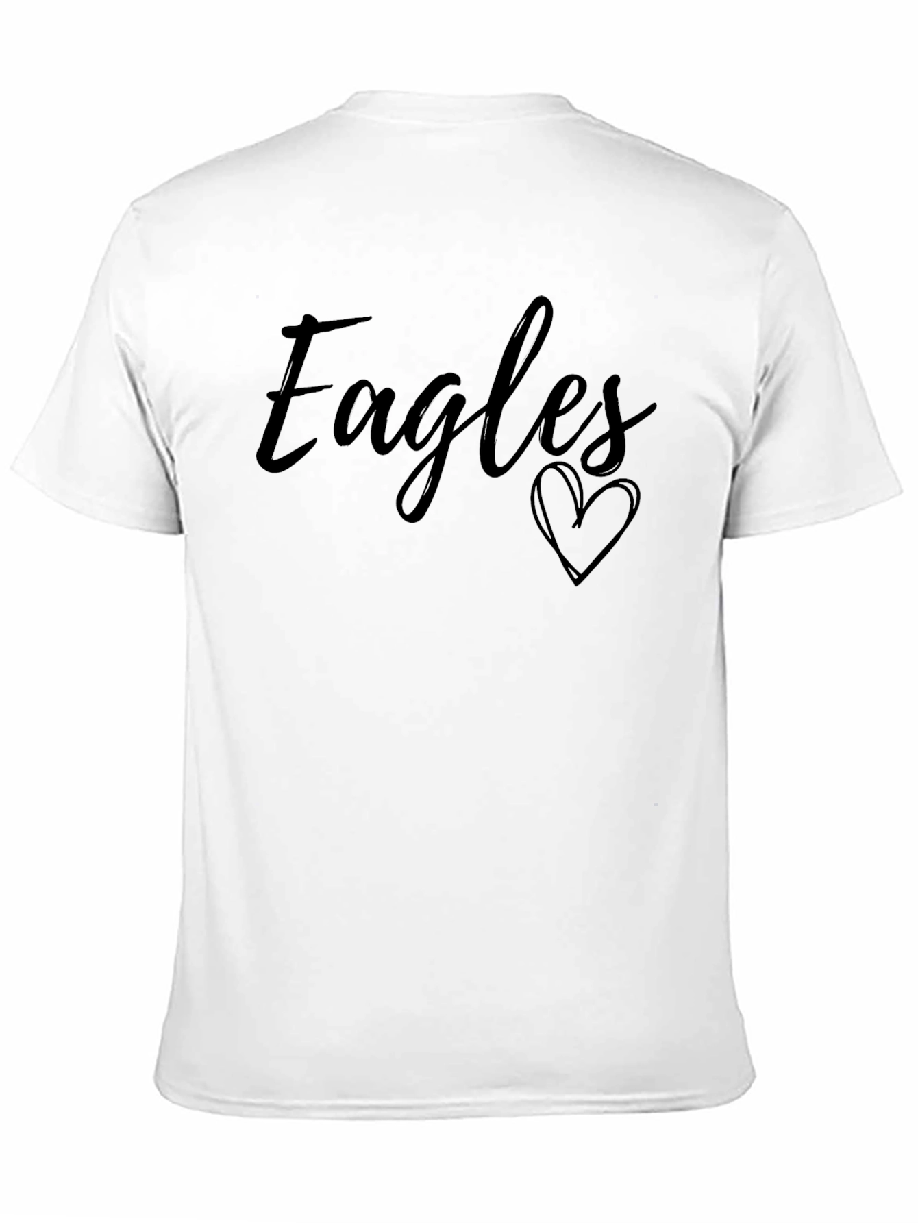 Eagles Heart Graphic Black T-Shirt