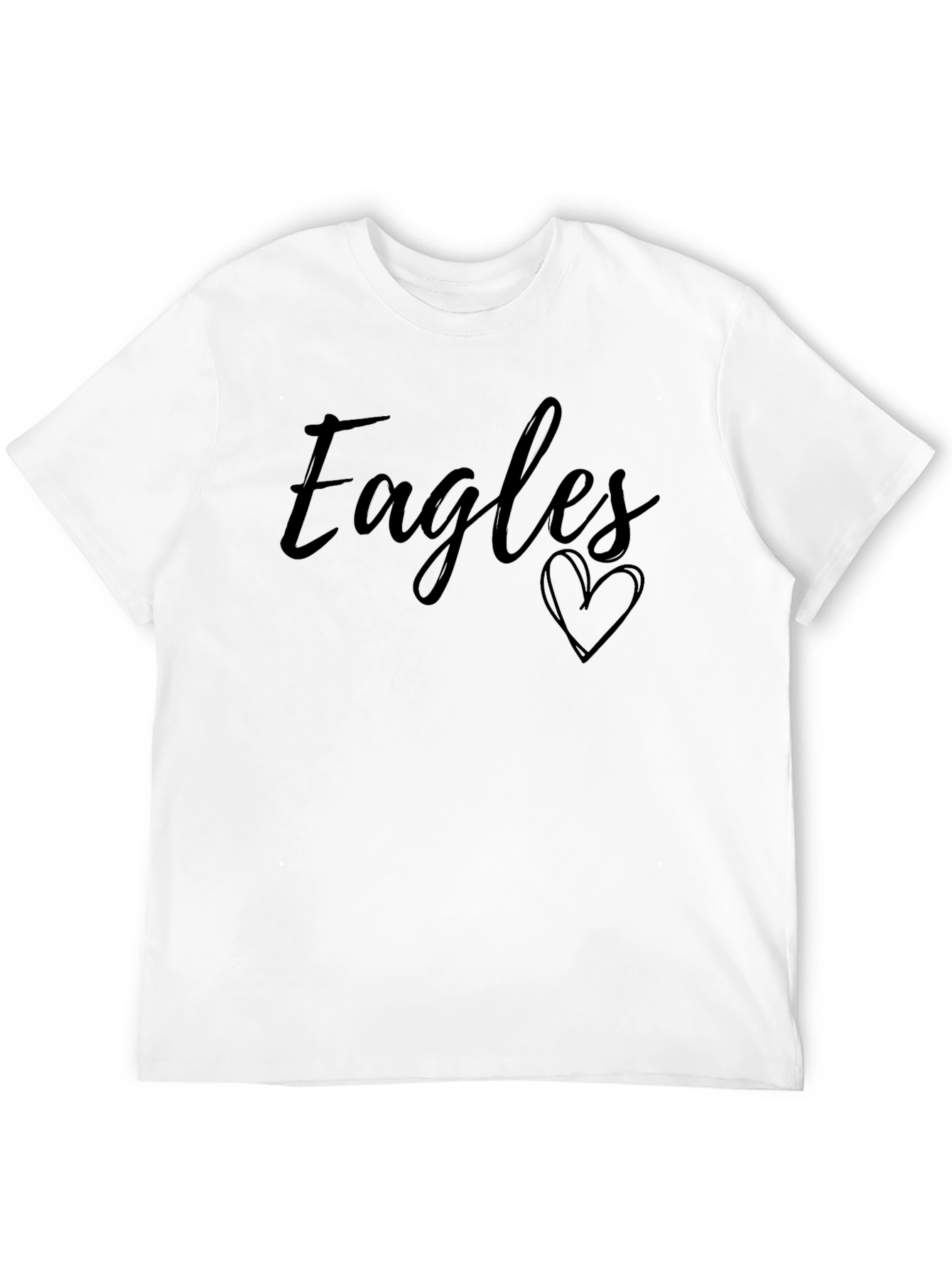Eagles Heart Graphic Black T-Shirt
