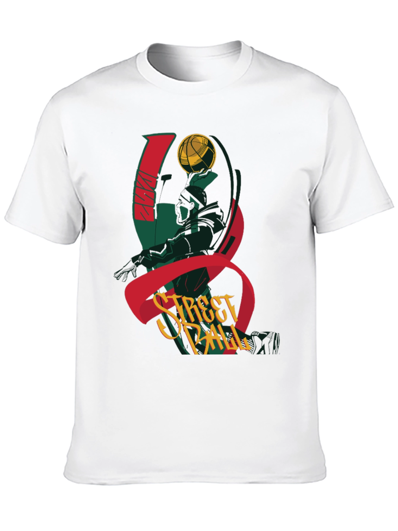 Streetball Graphic Tee - Black Cotton T-Shirt