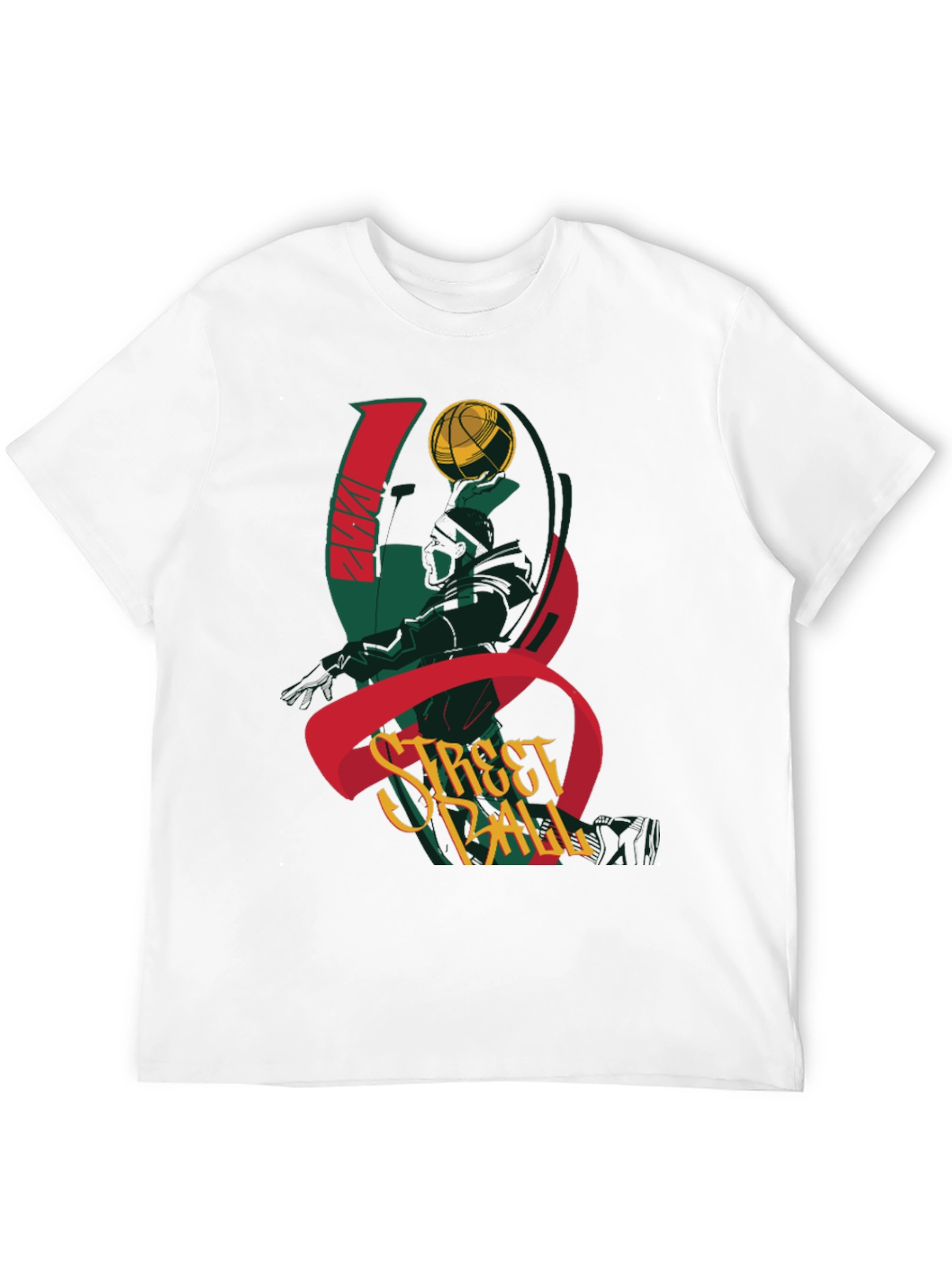 Streetball Graphic Tee - Black Cotton T-Shirt