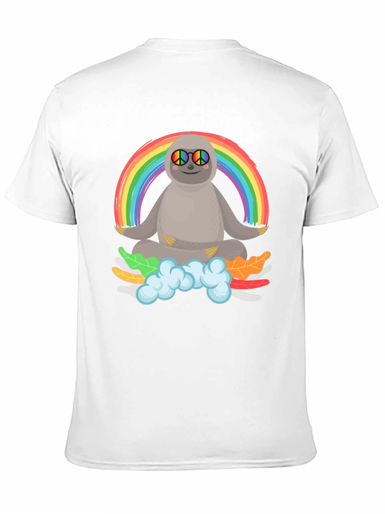 Sloth Rainbow Peace T-Shirt