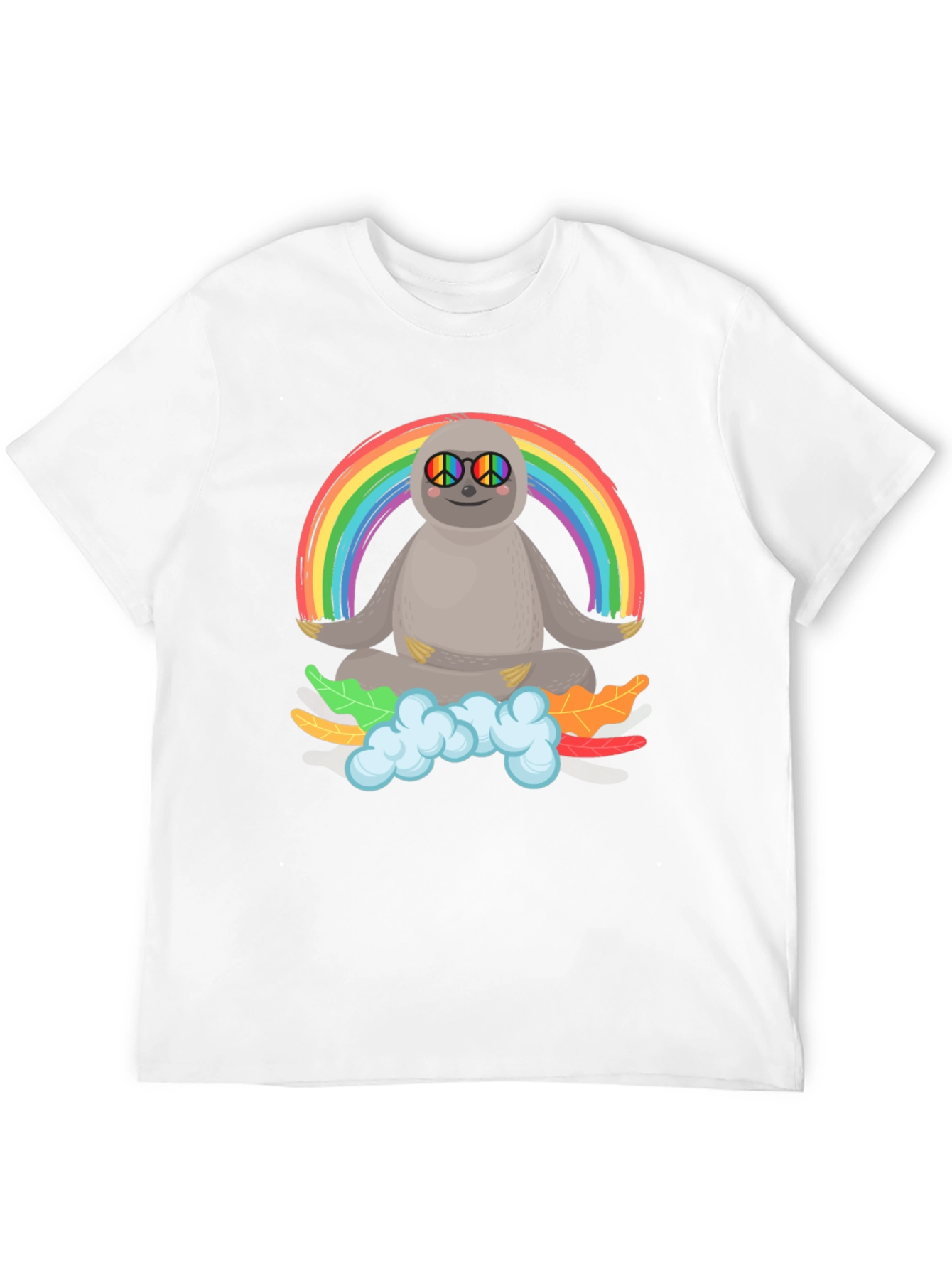 Sloth Rainbow Peace T-Shirt