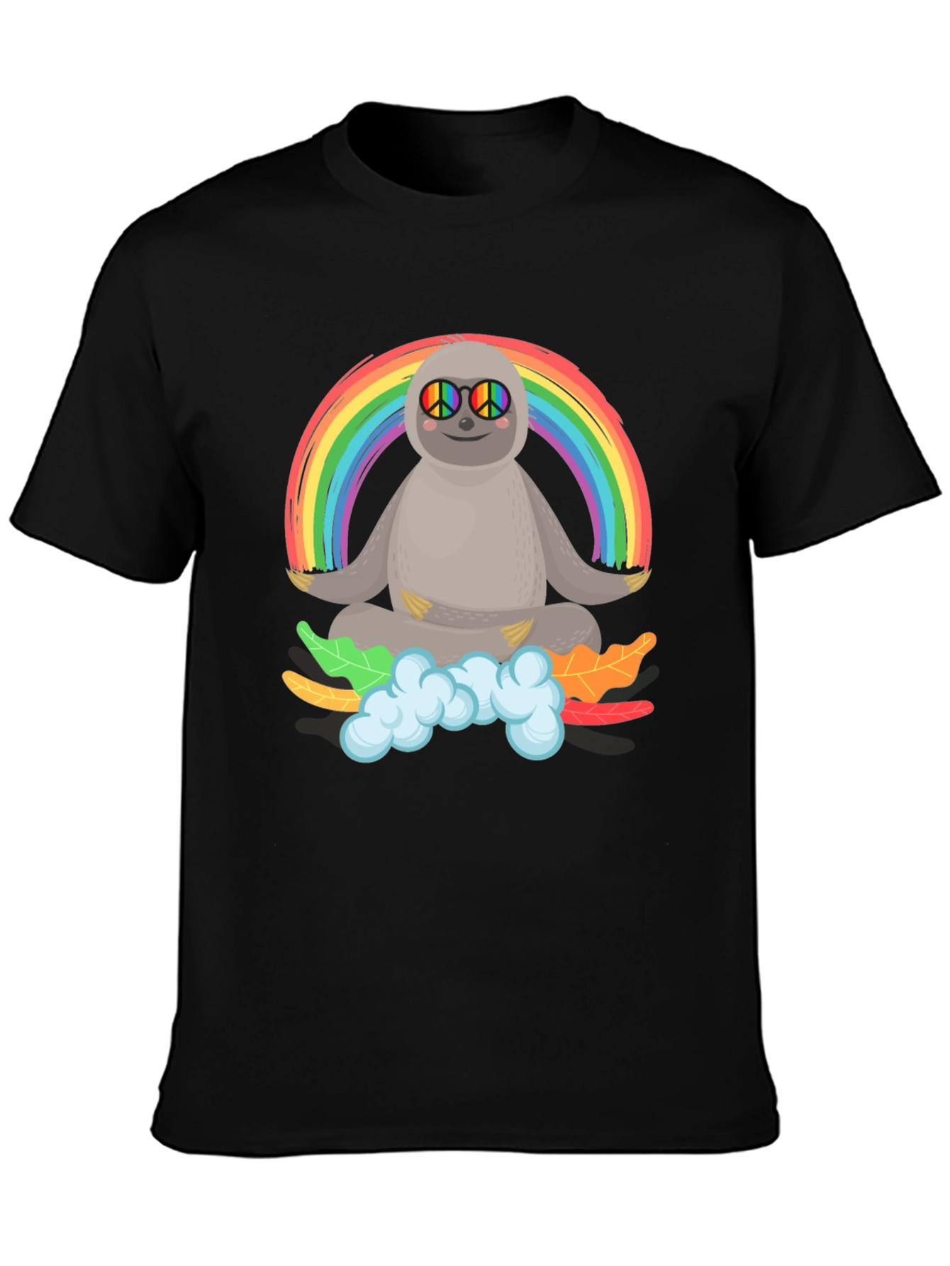 Sloth Rainbow Peace T-Shirt