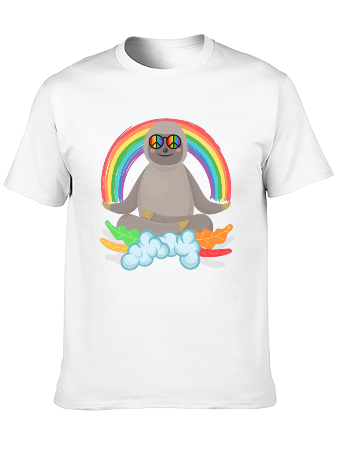 Sloth Rainbow Peace T-Shirt