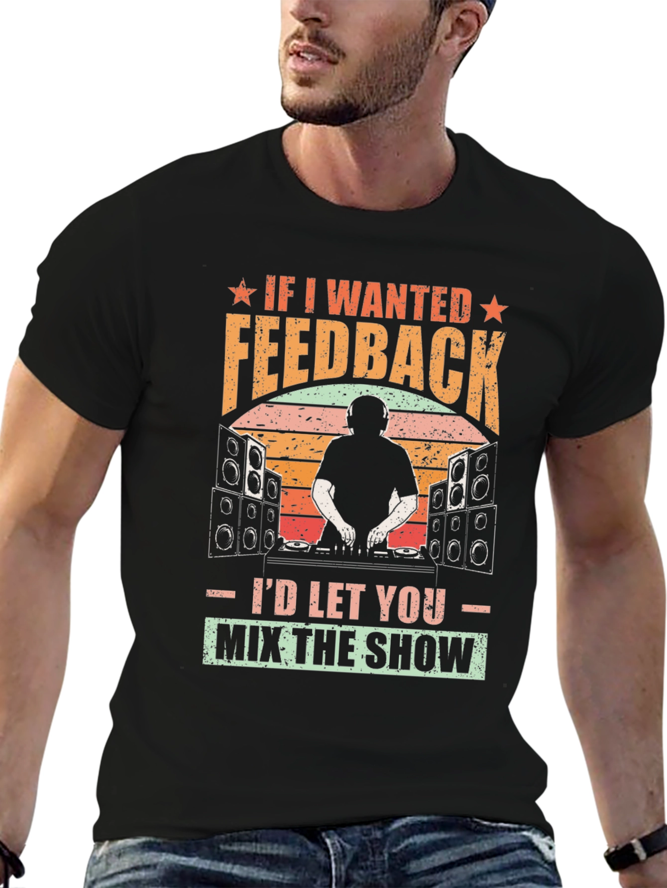 DJ Feedback Graphic T-Shirt - Music Lover Tee