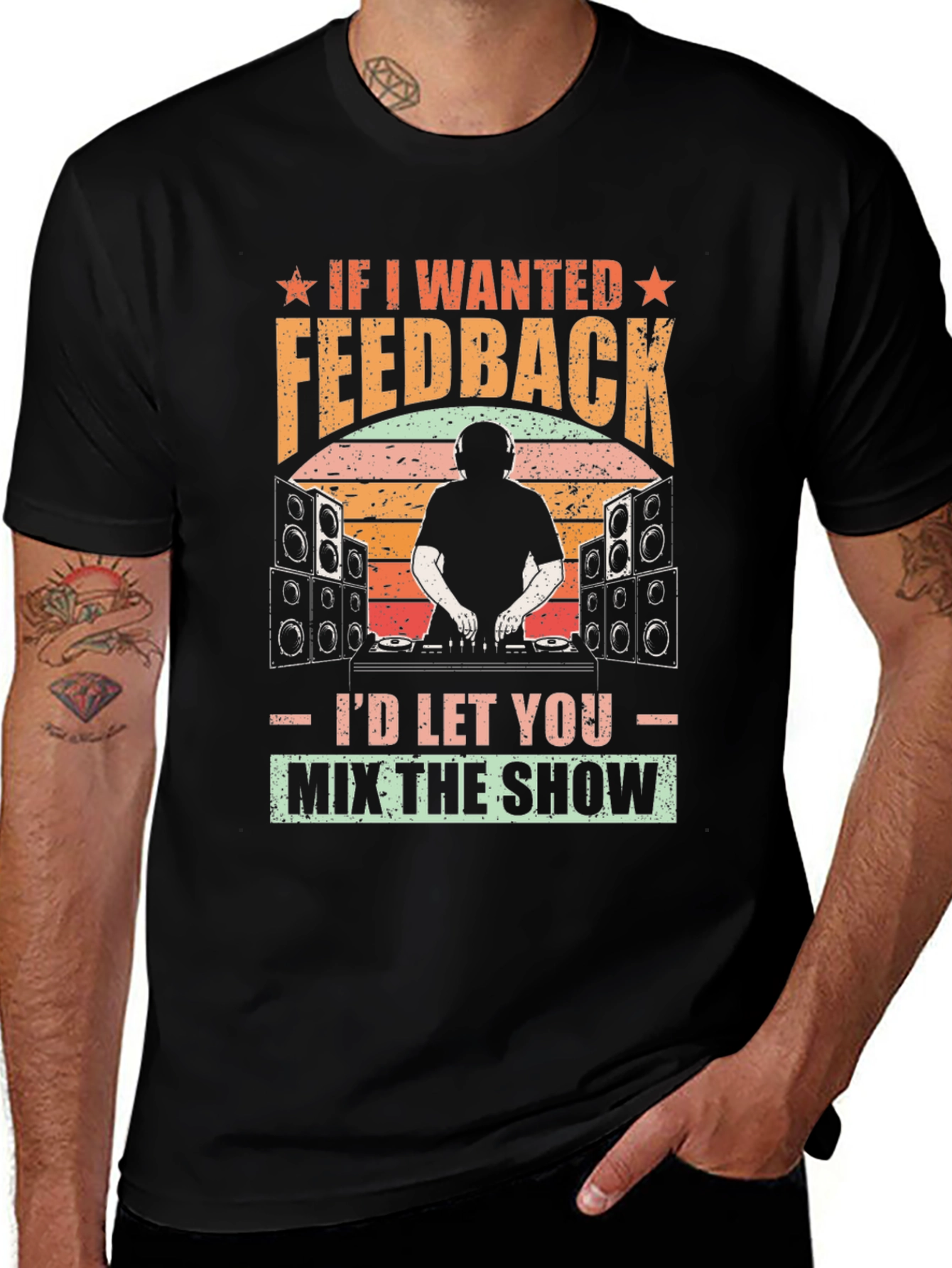 DJ Feedback Graphic T-Shirt - Music Lover Tee