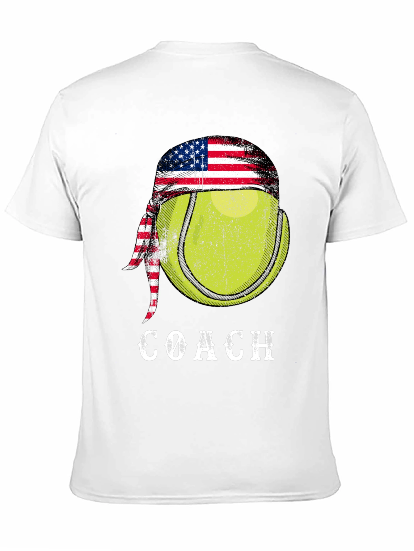 Tennis Coach T-Shirt - American Flag Bandana