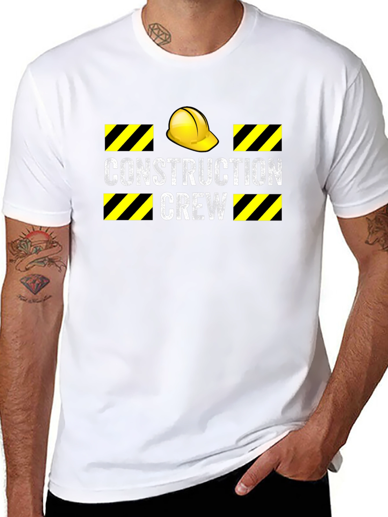 Construction Crew T-Shirt - Hard Hat Graphic Tee