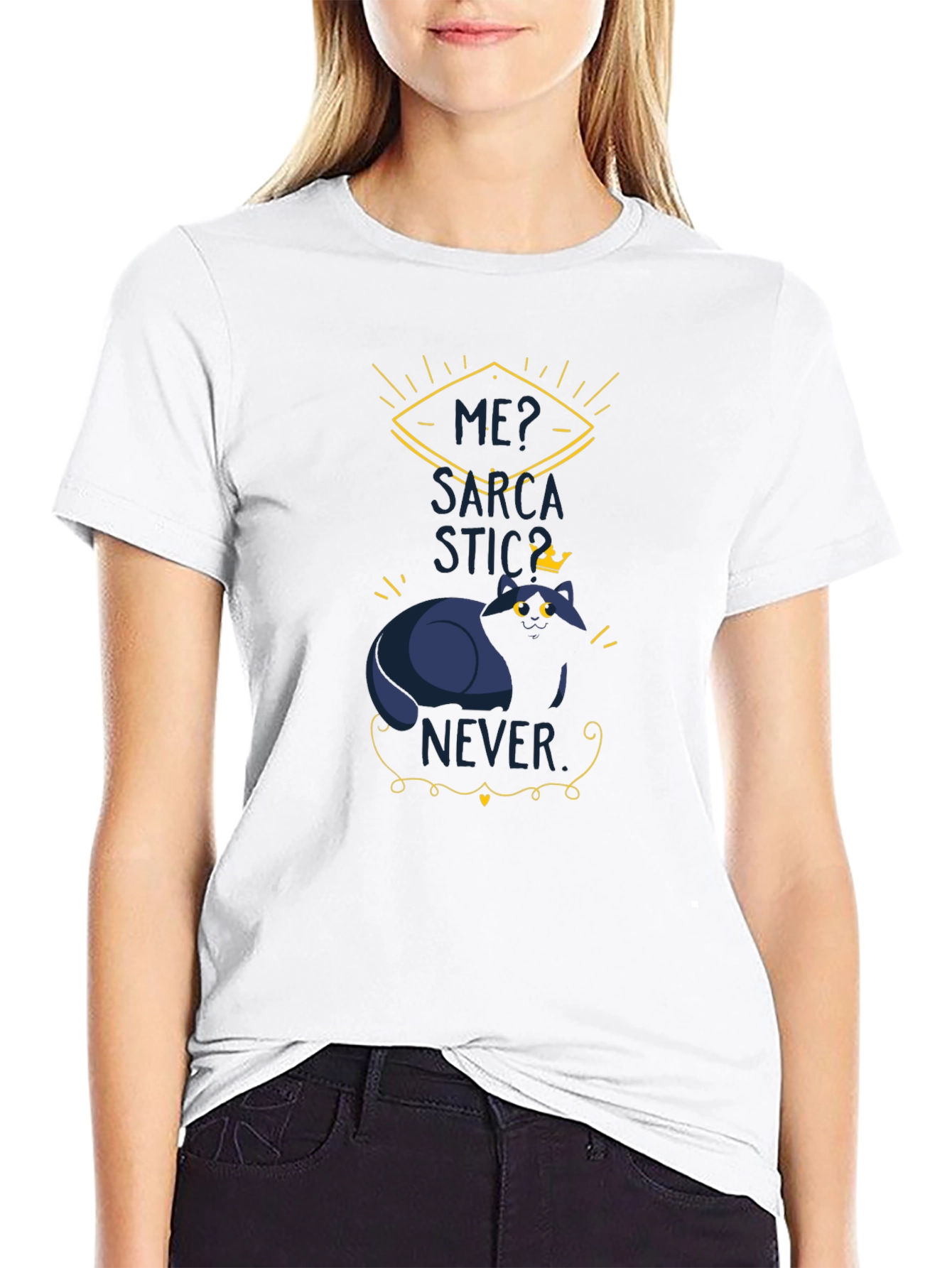 Sarcastic Cat T-Shirt - Mens Funny Graphic Tee