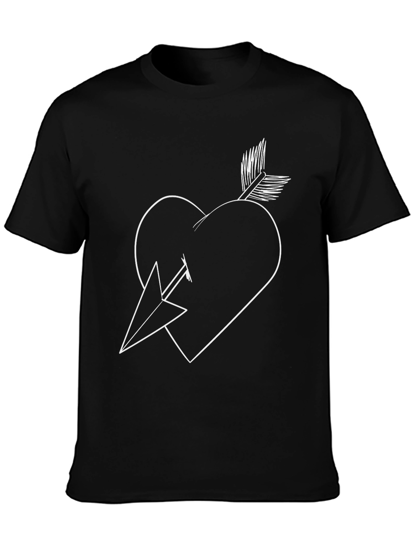 Heart and Arrow Graphic Tee - Black