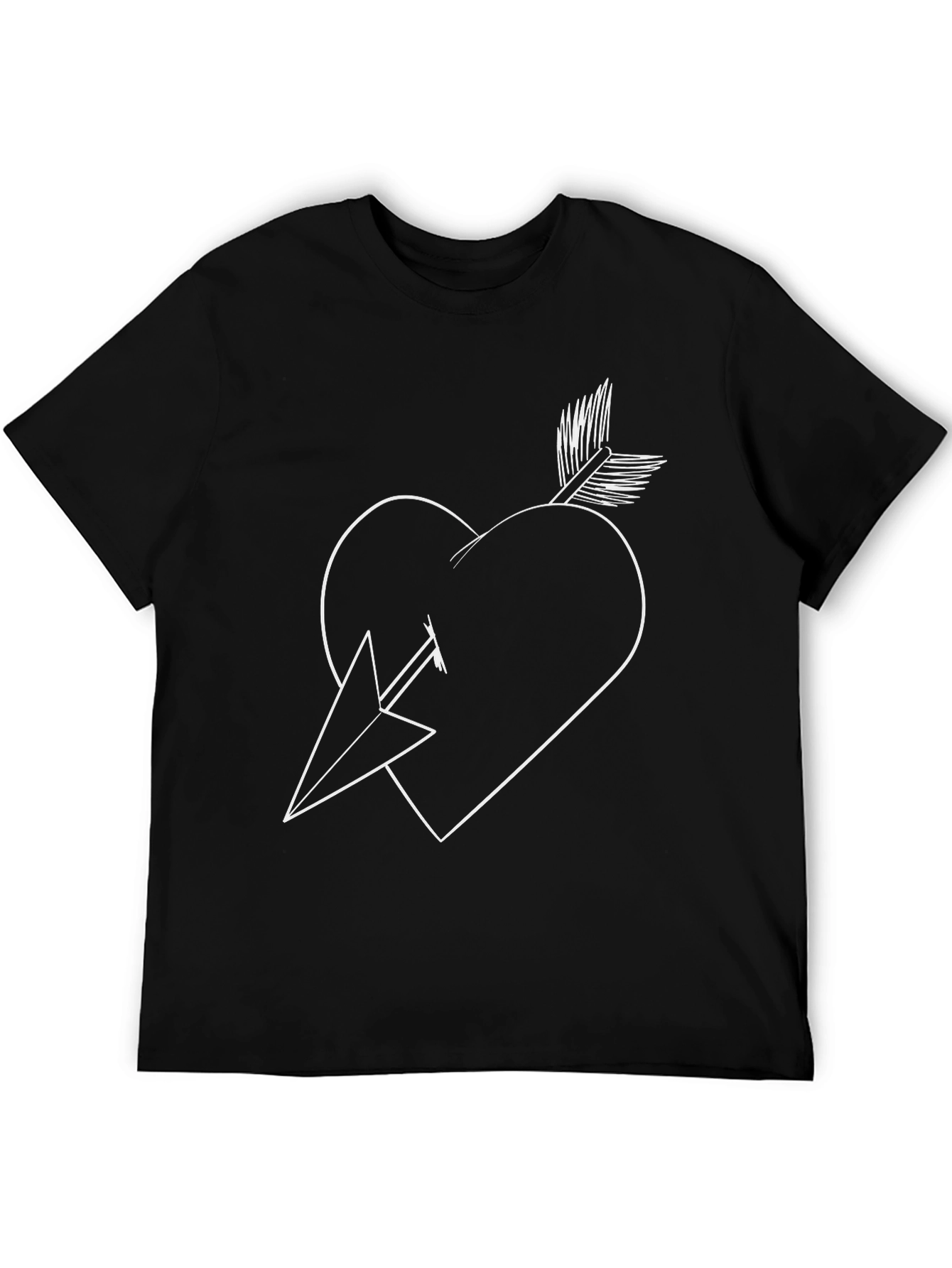 Heart and Arrow Graphic Tee - Black