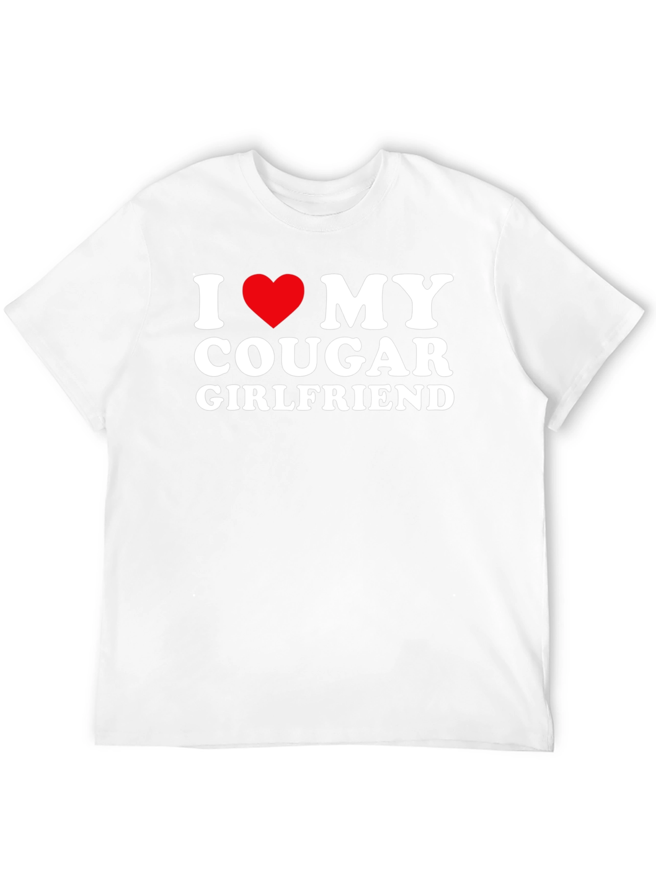 I Love My Cougar Girlfriend Black T-Shirt