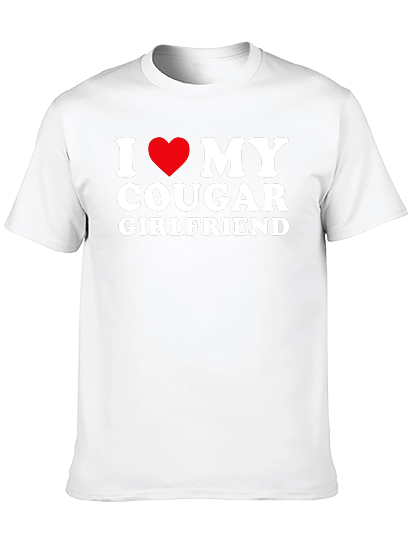 I Love My Cougar Girlfriend Black T-Shirt