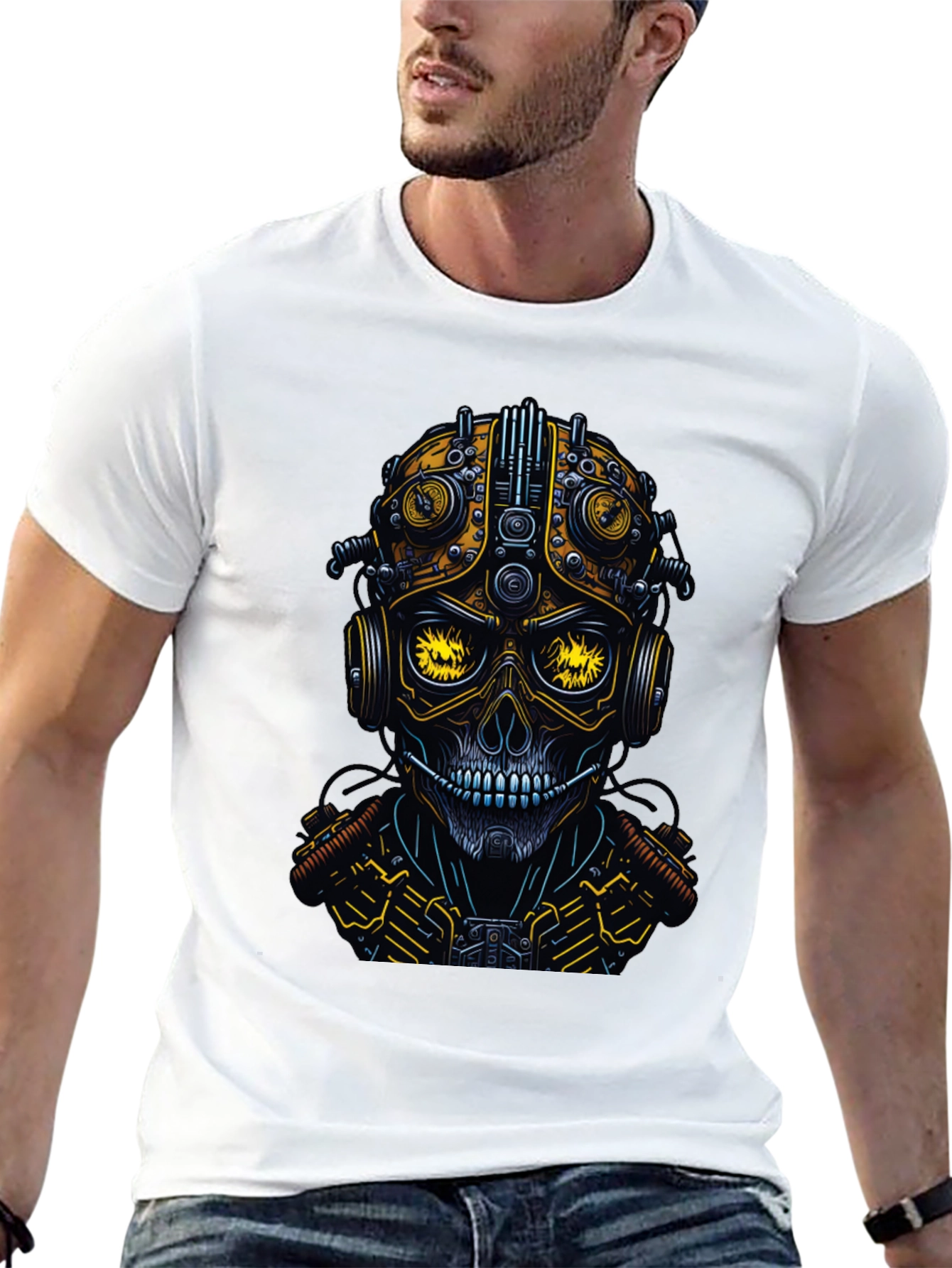 Steampunk Skull T-Shirt - Cyberpunk Style