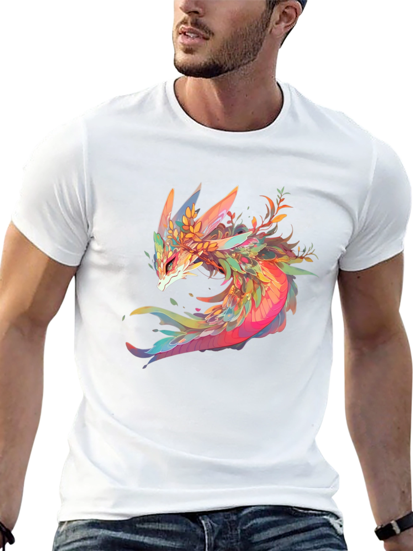 Dragon Graphic T-Shirt - Fantasy Art Tee