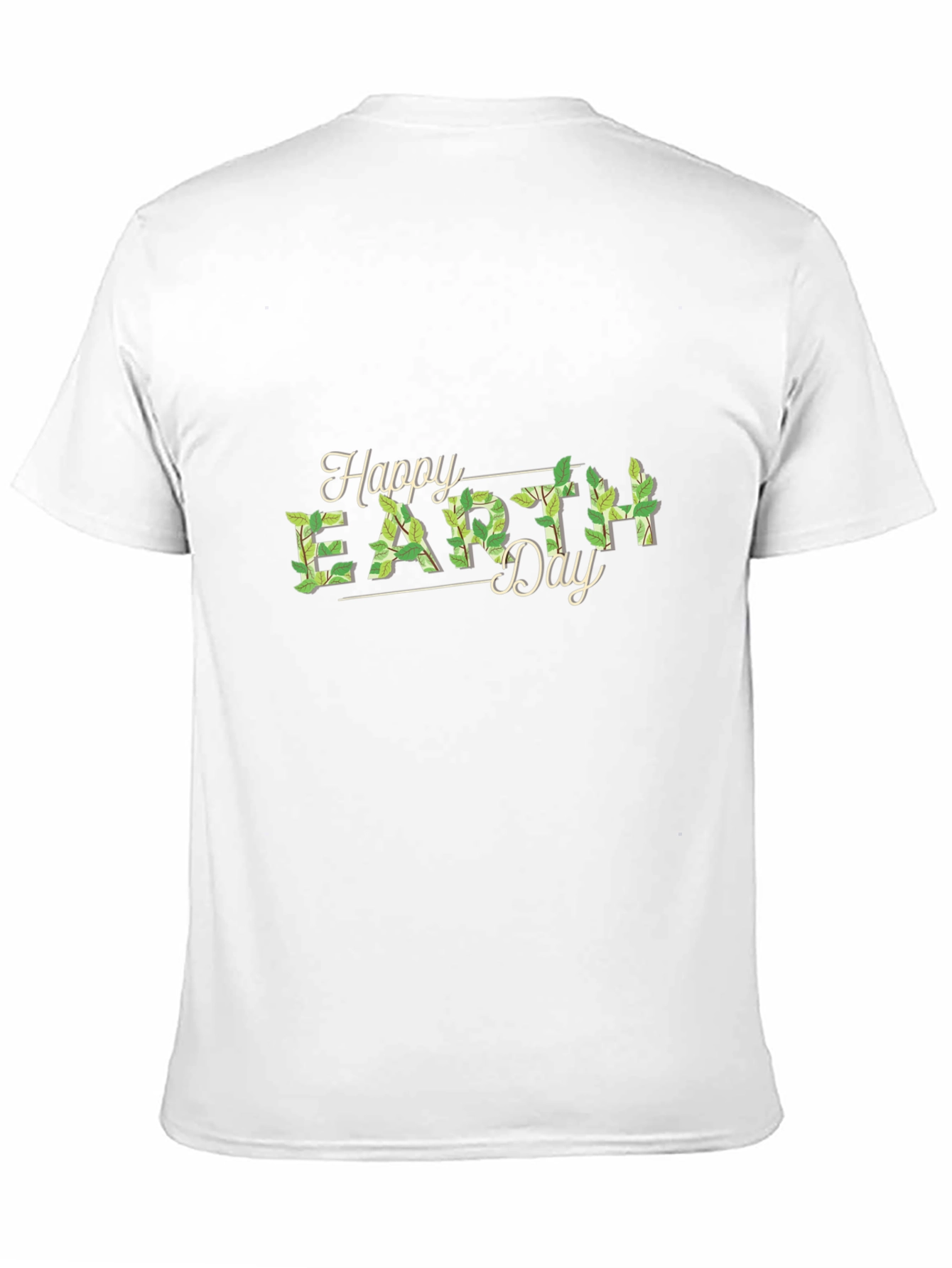 Happy Earth Day Graphic Tee - Black Crew Neck