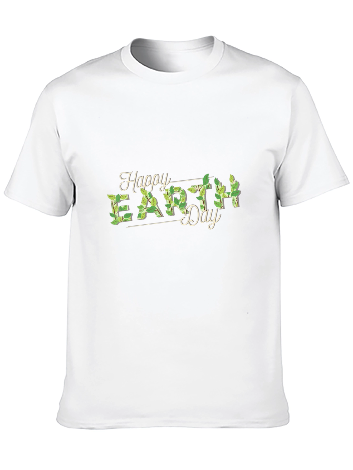Happy Earth Day Graphic Tee - Black Crew Neck
