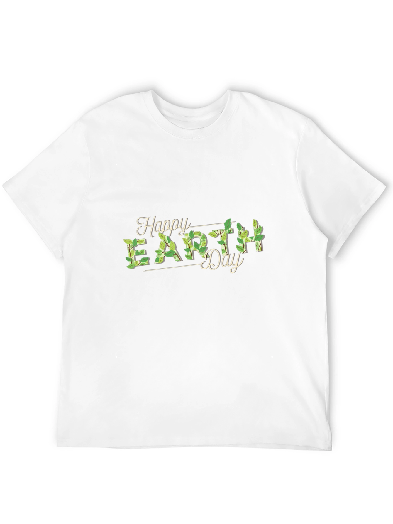 Happy Earth Day Graphic Tee - Black Crew Neck