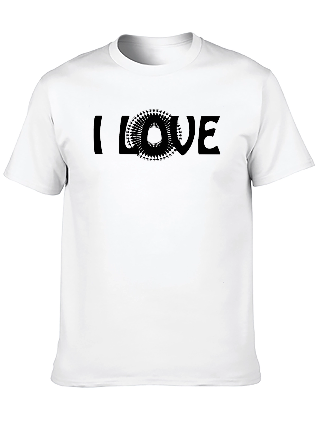 I Love Graphic T-Shirt - Modern Geometric Design
