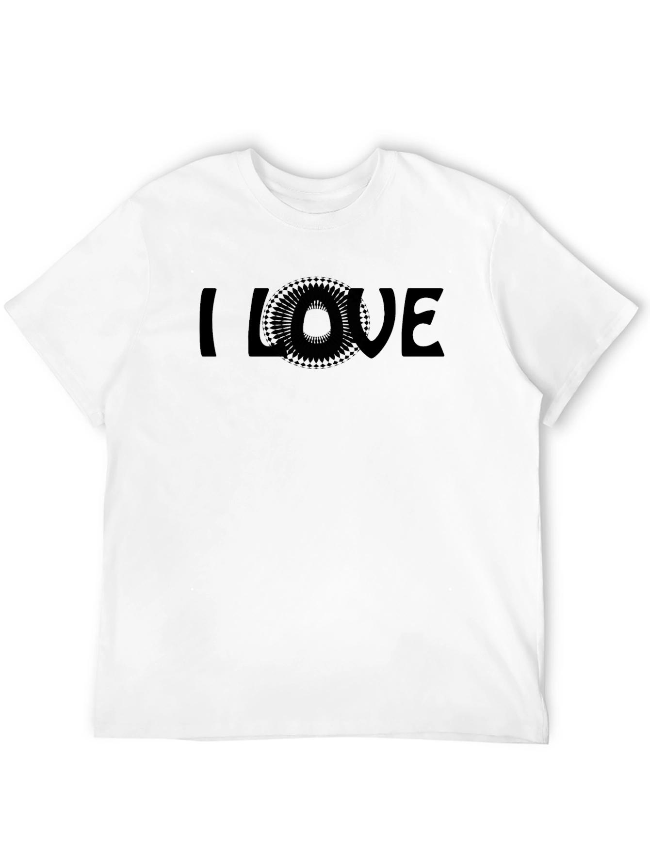 I Love Graphic T-Shirt - Modern Geometric Design