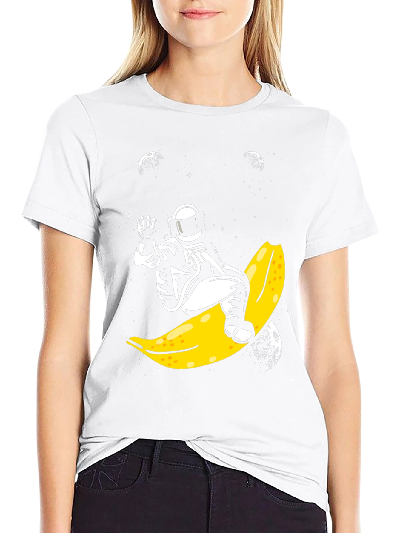 Astronaut Banana Ride Graphic Tee